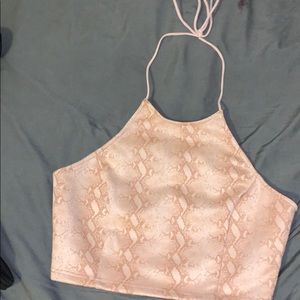 Light pink crop top